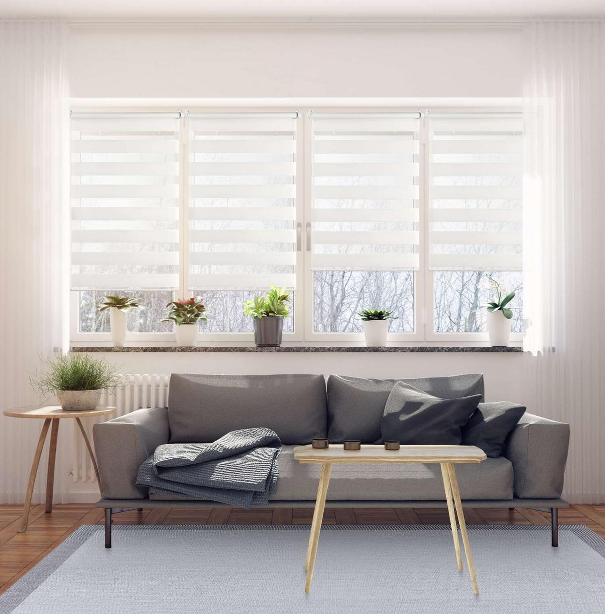 DOPPELROLLO Weiß, 75 cm x 180 cm - Weiß, Kunststoff (75/180cm) - STORESDECO