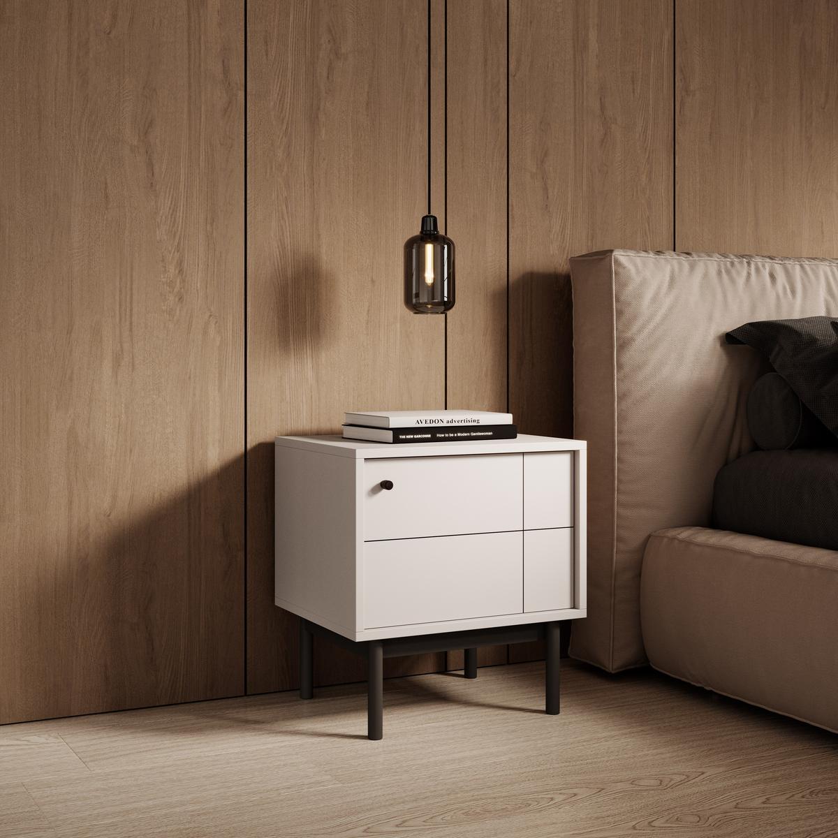 NACHTTISCH GIAPPONESE 53,5/56,6/39 cm Kaschmir - Kaschmir, Holzwerkstoff (53.5/56.6/39cm) - MASSENO