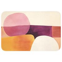 BADEMATTE Formen - Abstrakt - Farbenfroh 90x60 cm - Terracotta, Textil (90/60cm) - OnlyWow