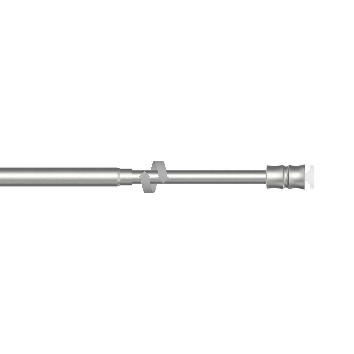 KLEMMSTANGE / SCHEIBENSTANGE Flexo 40-60 cm, 8 / 6 mm Ø, Silbergrau - Alufarben, Kunststoff/Metall (60cm) - INTERDECO