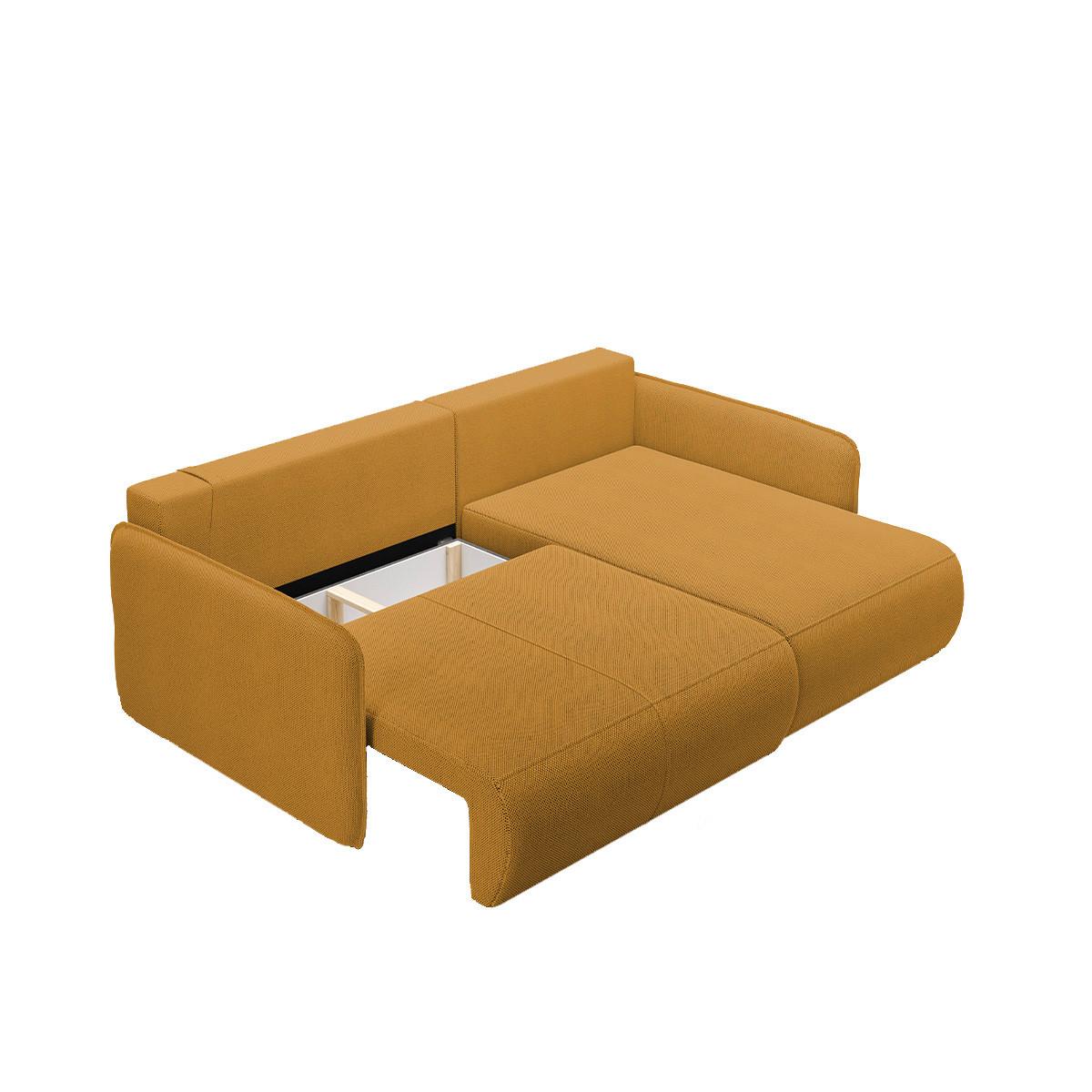 ECKSOFA Claudio 3 Sitzplätze Senfgelb - Gelb, Holz (207/148cm) - Petits-meubles