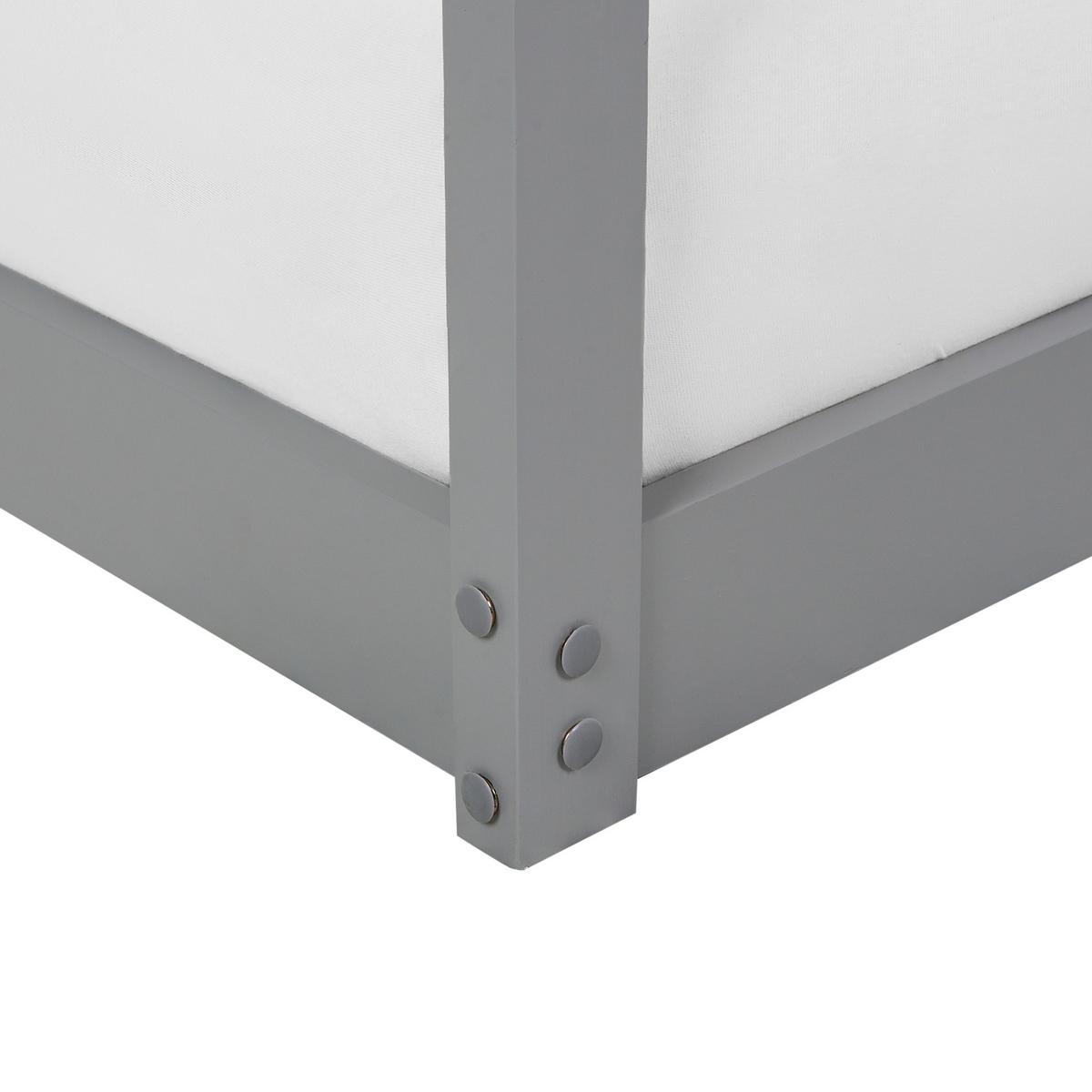 HOCHBETT 90x200 cm Grau Labatut - Grau, Holz (90/200cm) - Beliani