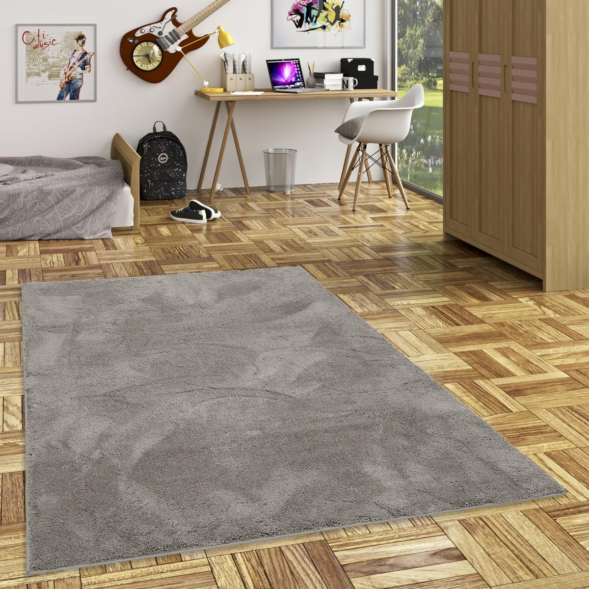 KINDERTEPPICH SUPER SOFT HOCHFLOR SILKY KIDS - Grau, Textil (140/200cm) - Pergamon