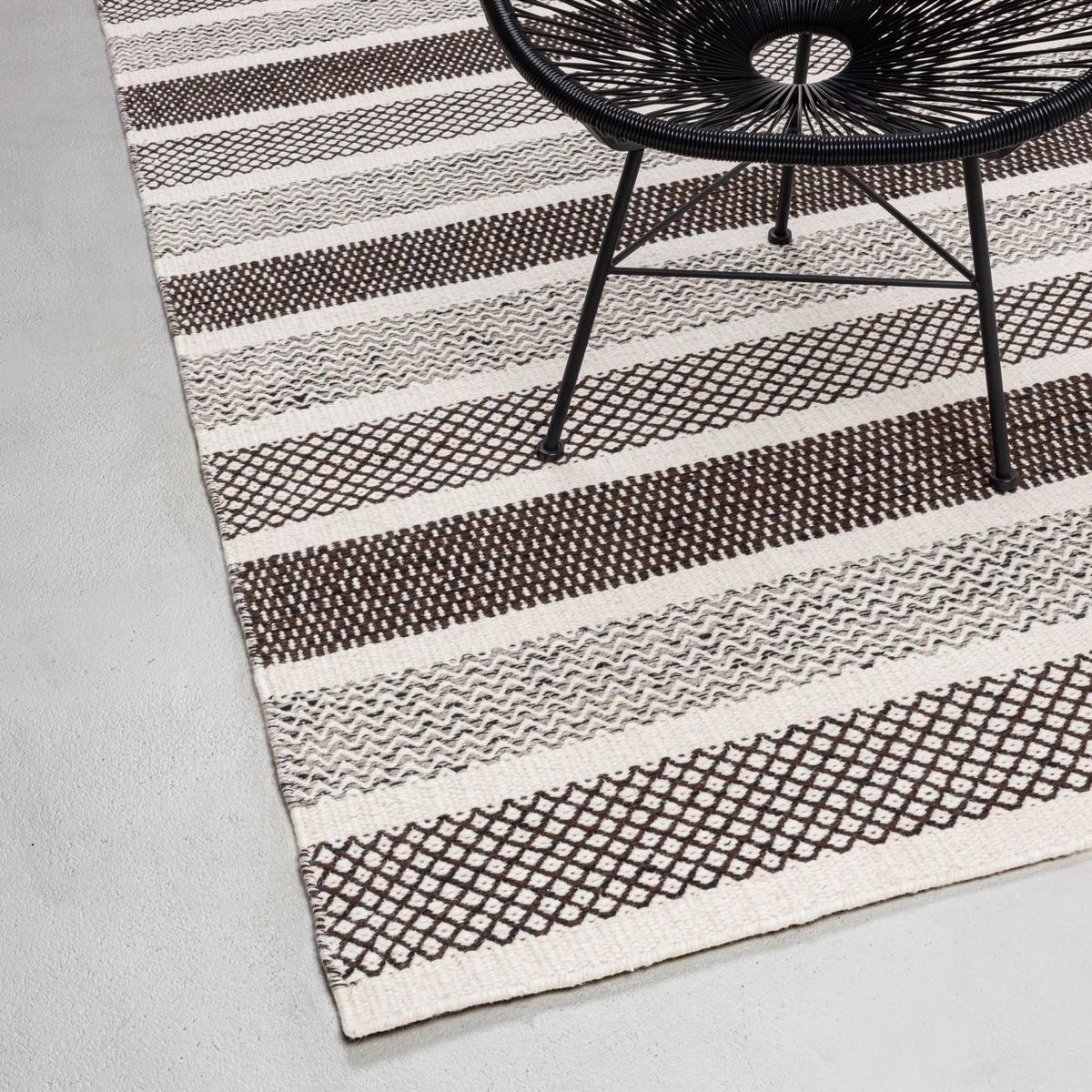 HANDWEBTEPPICH 2-Seitiger Skandi, modern 80x150 cm - Grau, Textil (80/150cm) - Rug and Roll