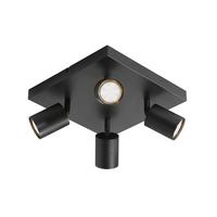 DECKENSTRAHLER Harold 4-flammig 25/25/14 cm - Schwarz, Metall (25/25/14cm) - Nettlife