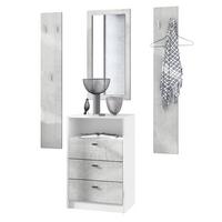 GARDEROBE Pino Beton Oxid Optik - Hellgrau, Holzwerkstoff (135/190/36cm) - Vladon