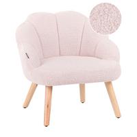 KINDERSESSEL Bouclé Pastellrosa Miland - Pink, Textil (50/55/53cm) - Beliani