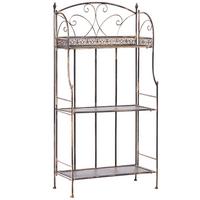 REGAL 60/30 cm Schwarz Villadose - Schwarz, Metall (60/117/30cm) - Beliani