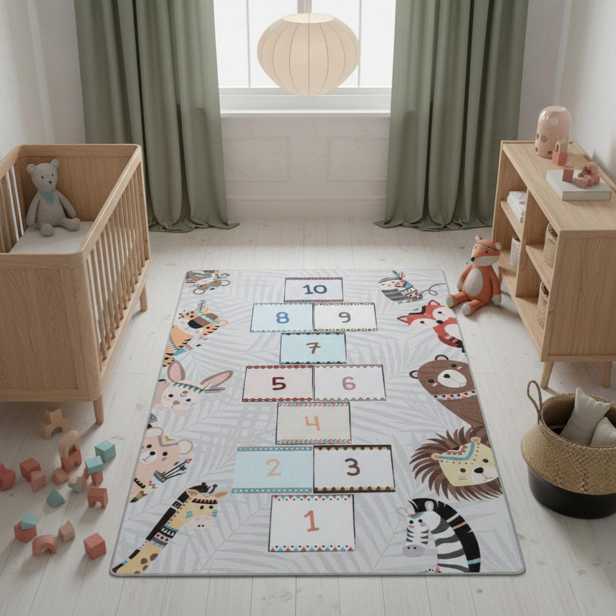 SPIELTEPPICH TRAUN in Grau, als Hüpfspiel, 120 x 170 cm - Grau, Textil (170/120cm) - KADIMA DESIGN
