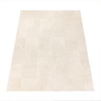KURZFLORTEPPICH, mit Struktur, aus Polyester, Florhöhe 12 mm, Creme, 120 x 160 cm - Beige, Textil (160/120cm) - KADIMA DESIGN