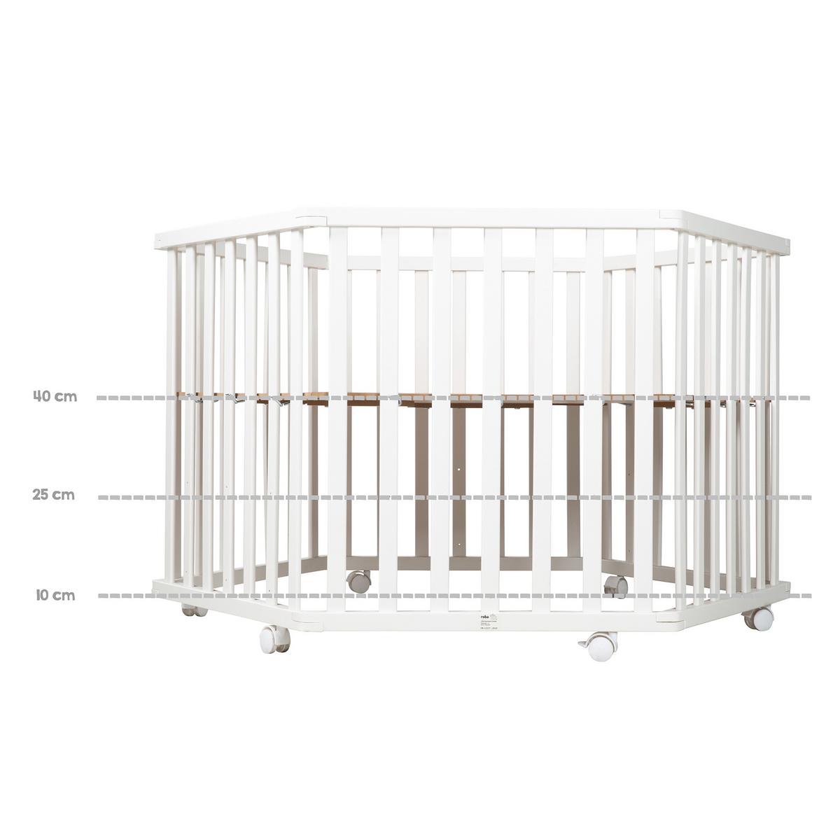 LAUFGITTER 6-eckig roba Style grau - Weiß, Holzwerkstoff (118.5/72.5/103.5cm) - Roba