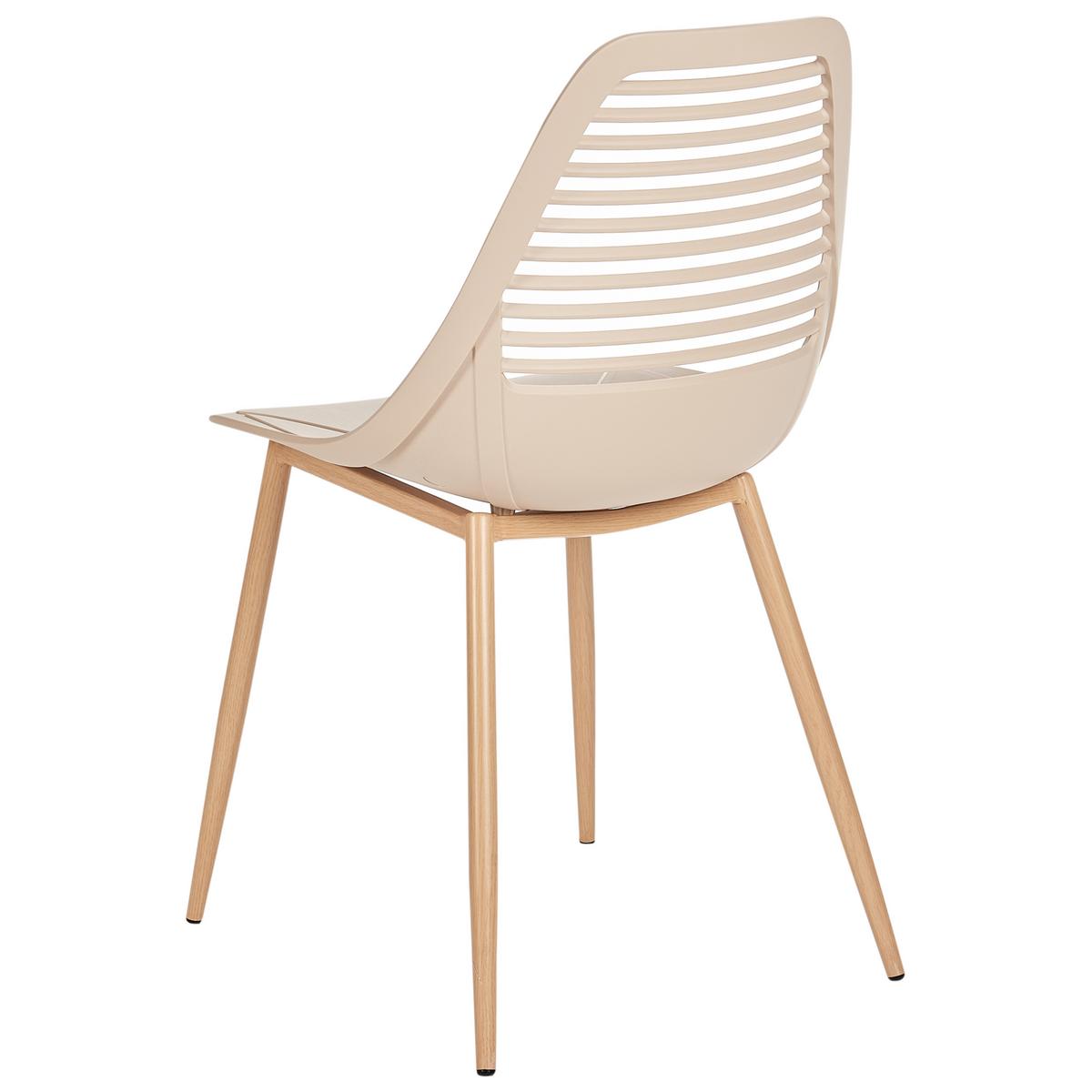 ESSZIMMERSTUHL 4er-Set Beige Montello - Beige/Braun, Kunststoff (46/84/54cm) - Beliani