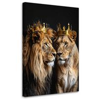 LEINWANDBILD Tiere 20x30cm - Goldfarben, Textil (20/30cm) - Feeby