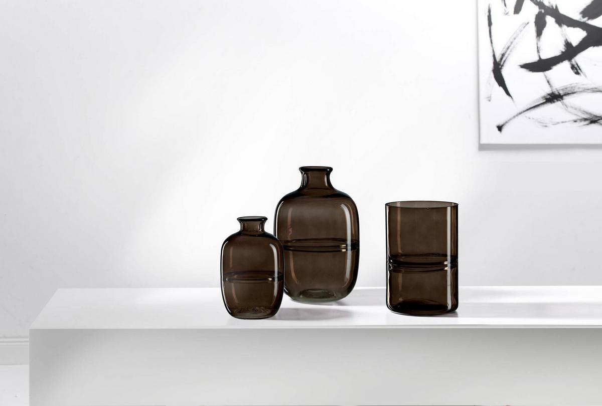 VASEN-SET Larissa braun 2-tlg. - Braun, Glas (2cm) - Ritzenhoff Breker