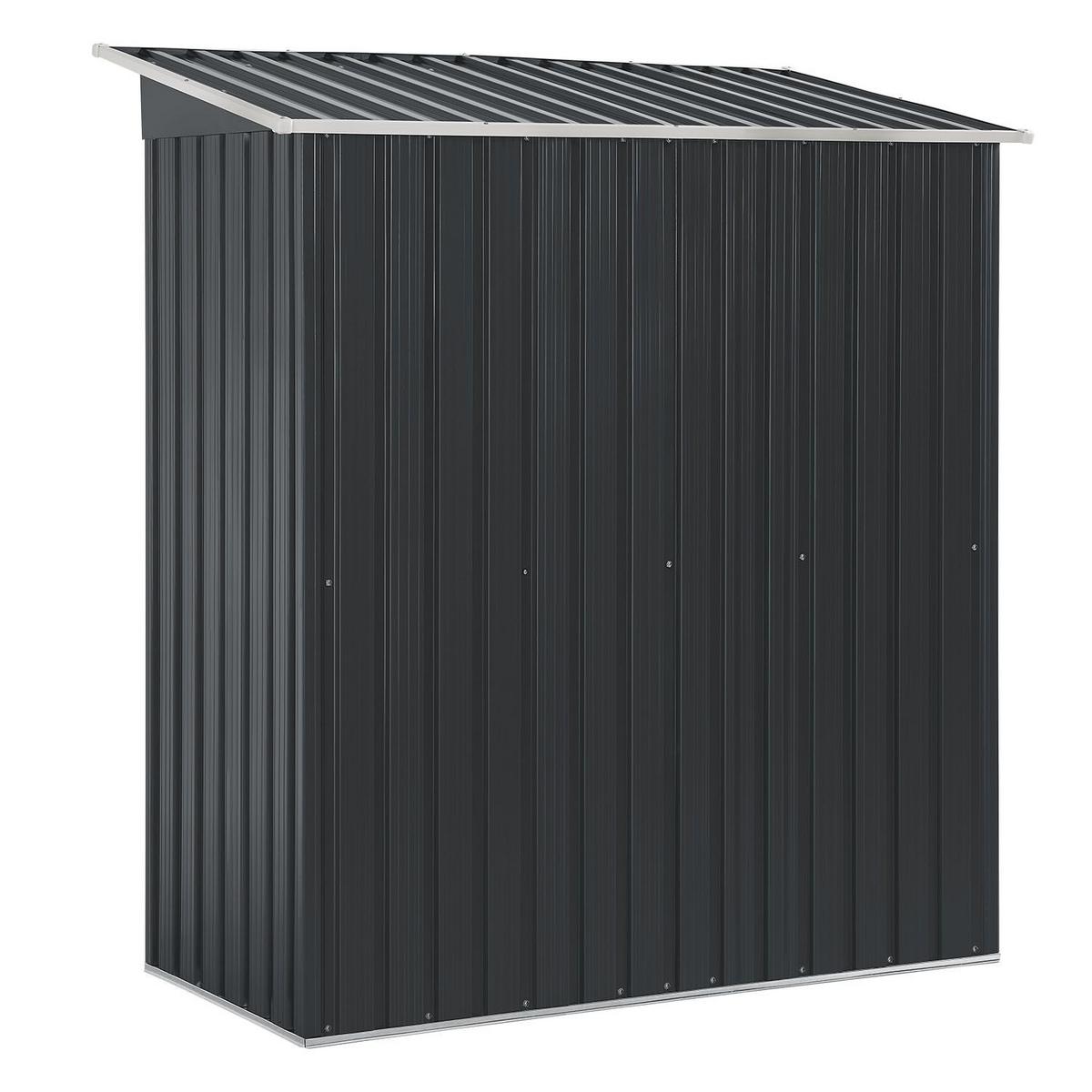 GERÄTESCHUPPEN S Anthrazit - Grau, Metall (164/182/88cm) - Juskys