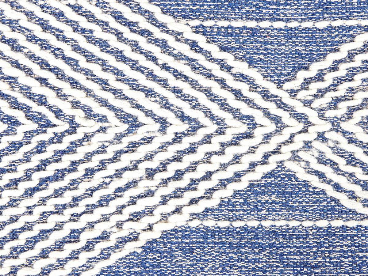 KURZFLOR-TEPPICH Datca 230/160 cm - Blau, Textil (160/230cm) - Beliani