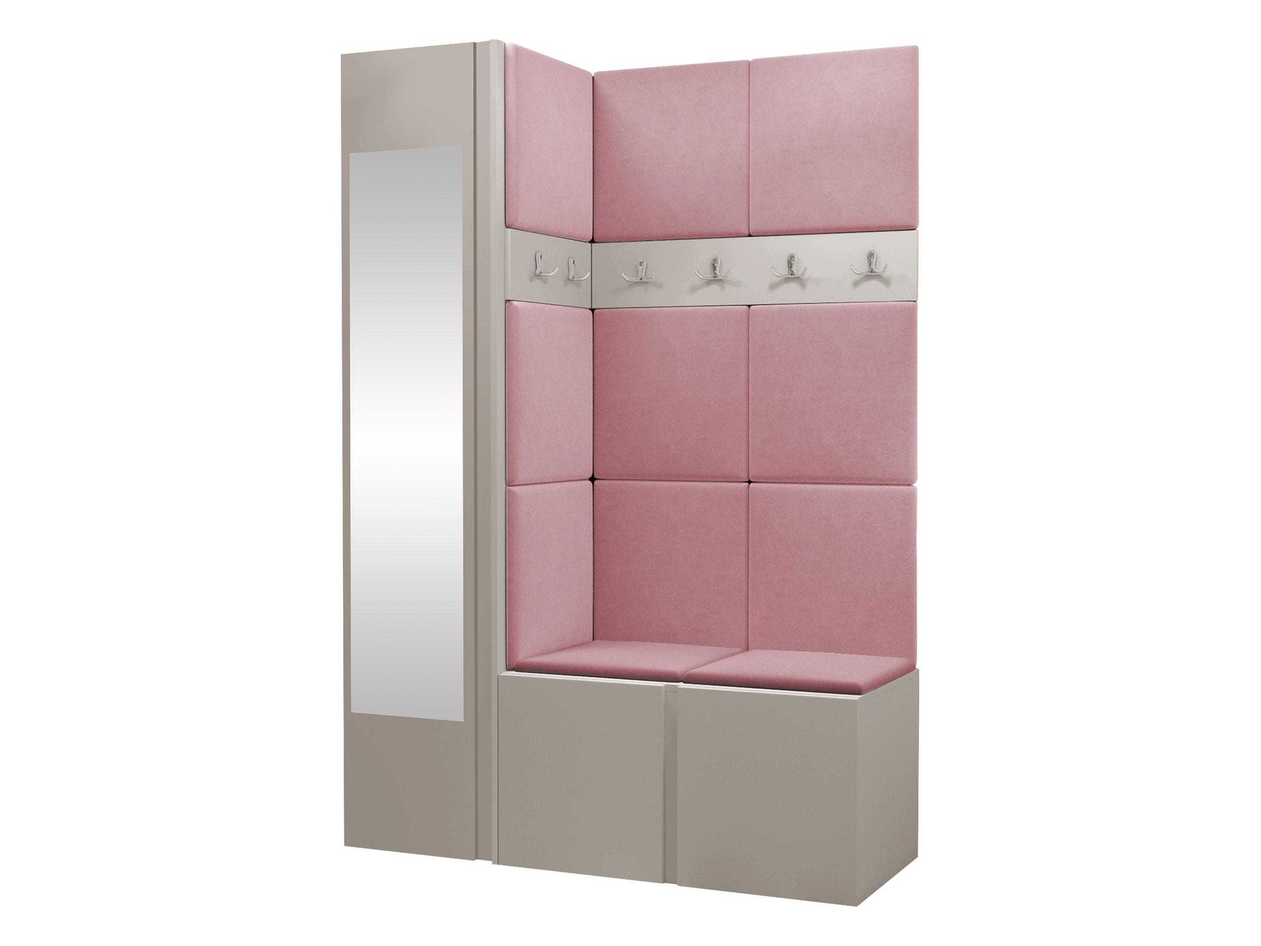 GARDEROBEN-SET Orion X - Kaschmir/Rosa, Holzwerkstoff/Kunststoff (124/186/46cm) - MIRJAN24