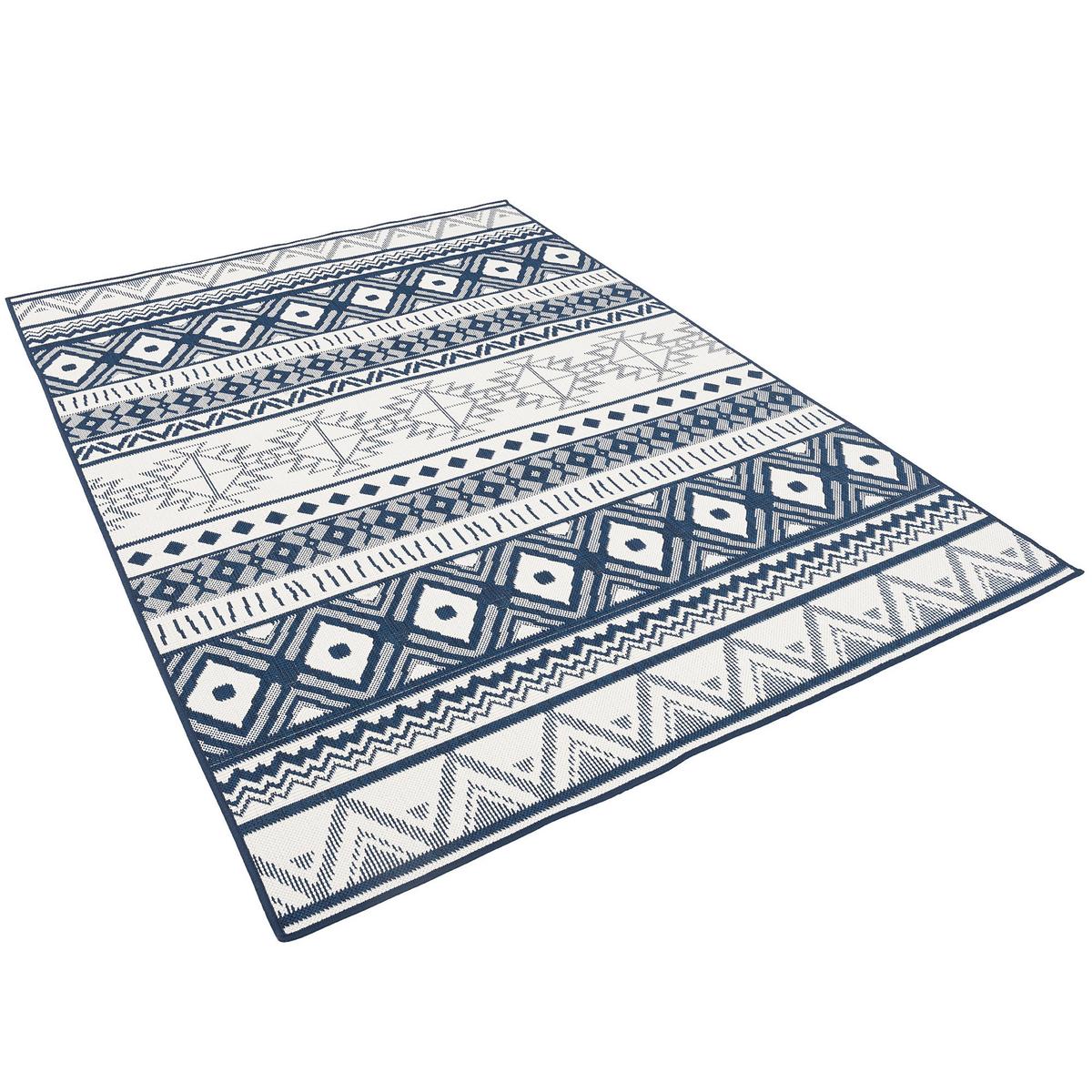 IN- UND OUTDOOR TEPPICH BEIDSEITIG CAPE COD ETHNO - Blau, Textil (80/140cm) - Pergamon