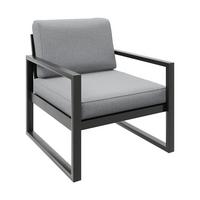 LOUNGESESSEL Stella mit Metallrahmen, 76 cm, Hellgrau - Hellgrau, Metall (76/86/80cm) - Beautysofa