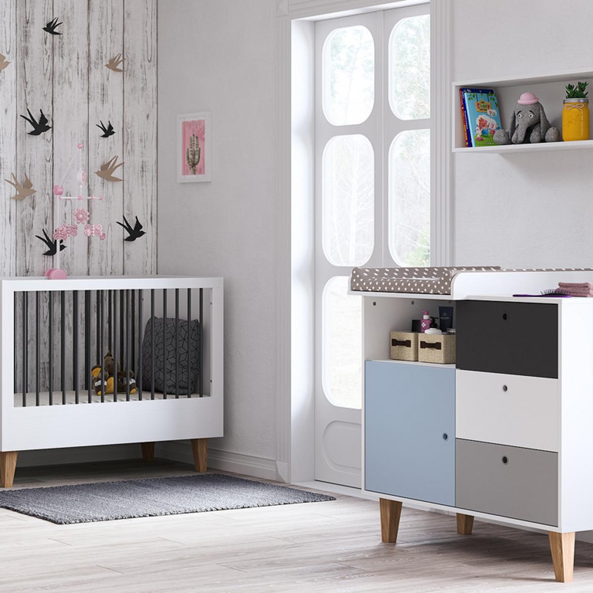 KINDERKOMMODE blau - Blau, Holzwerkstoff (103.5/96.5/55cm) - Petits-meubles
