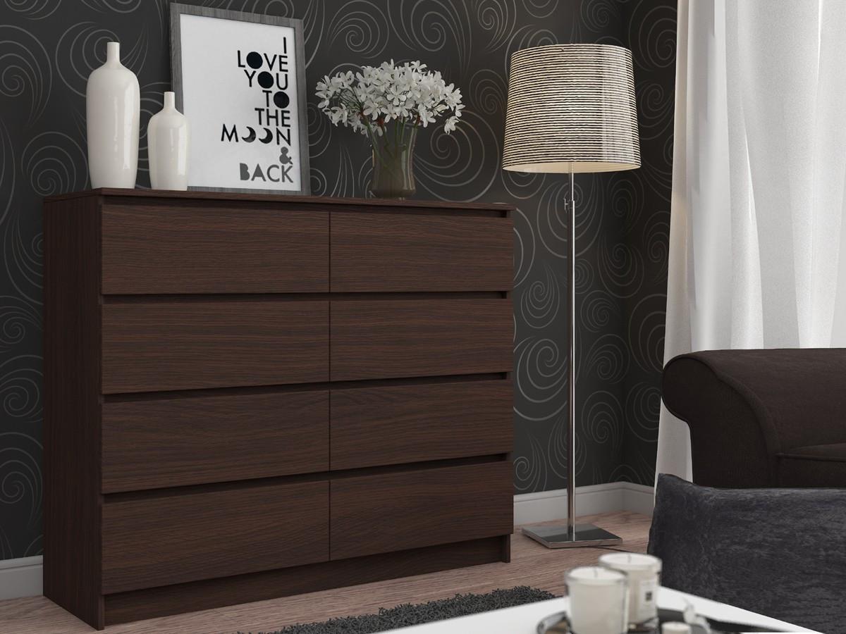KOMMODE Dunkelbraun 99/138/40 - Dunkelbraun, Holzwerkstoff (138/99/40cm) - RAUMHIRSCH FURNITURE