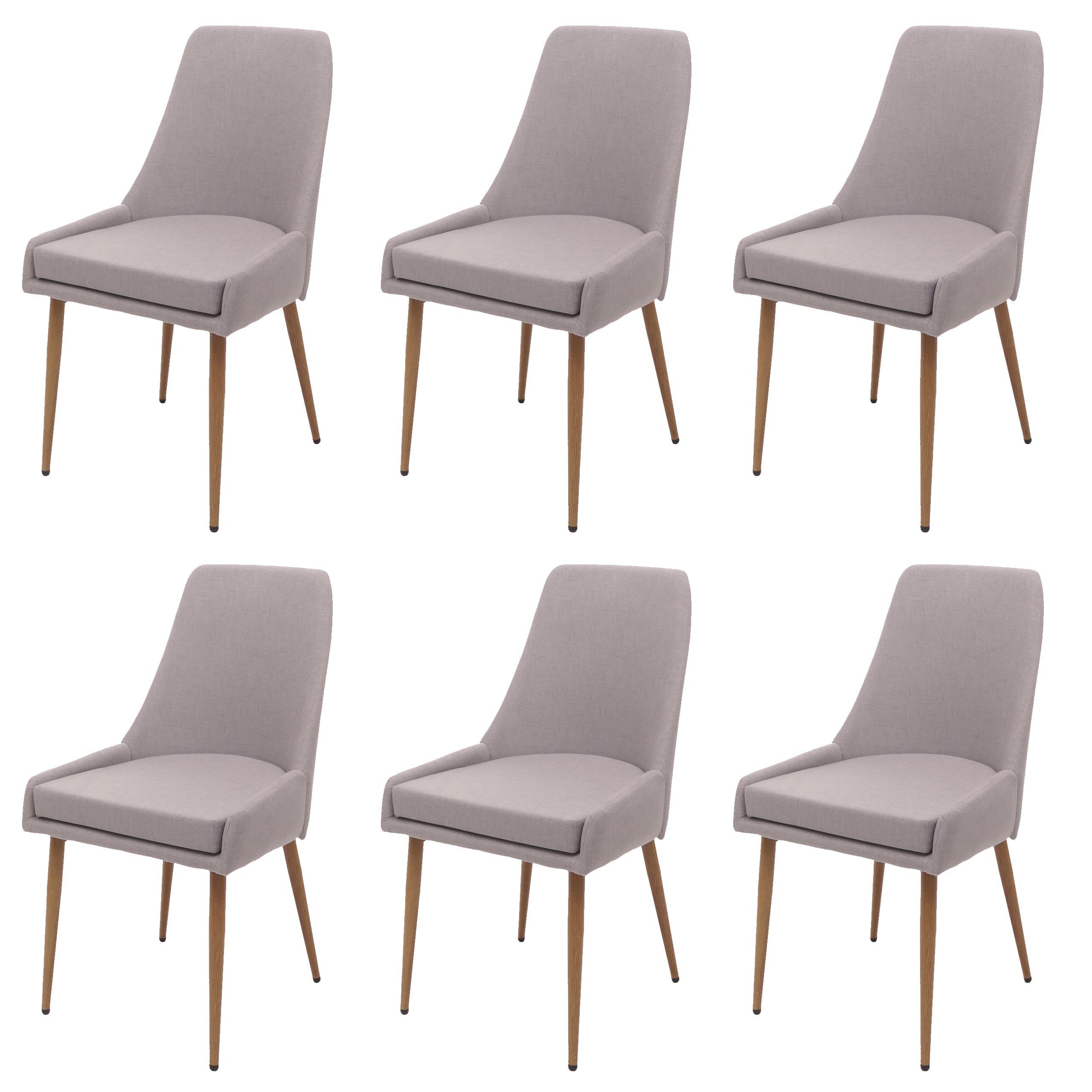 ESSZIMMERSTUHL Hellgrau 6er-Set - Hellgrau/Grau, Textil (50/92/60cm) - MCW