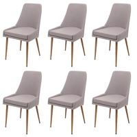 ESSZIMMERSTUHL Hellgrau 6er-Set - Hellgrau/Grau, Textil (50/92/60cm) - MCW