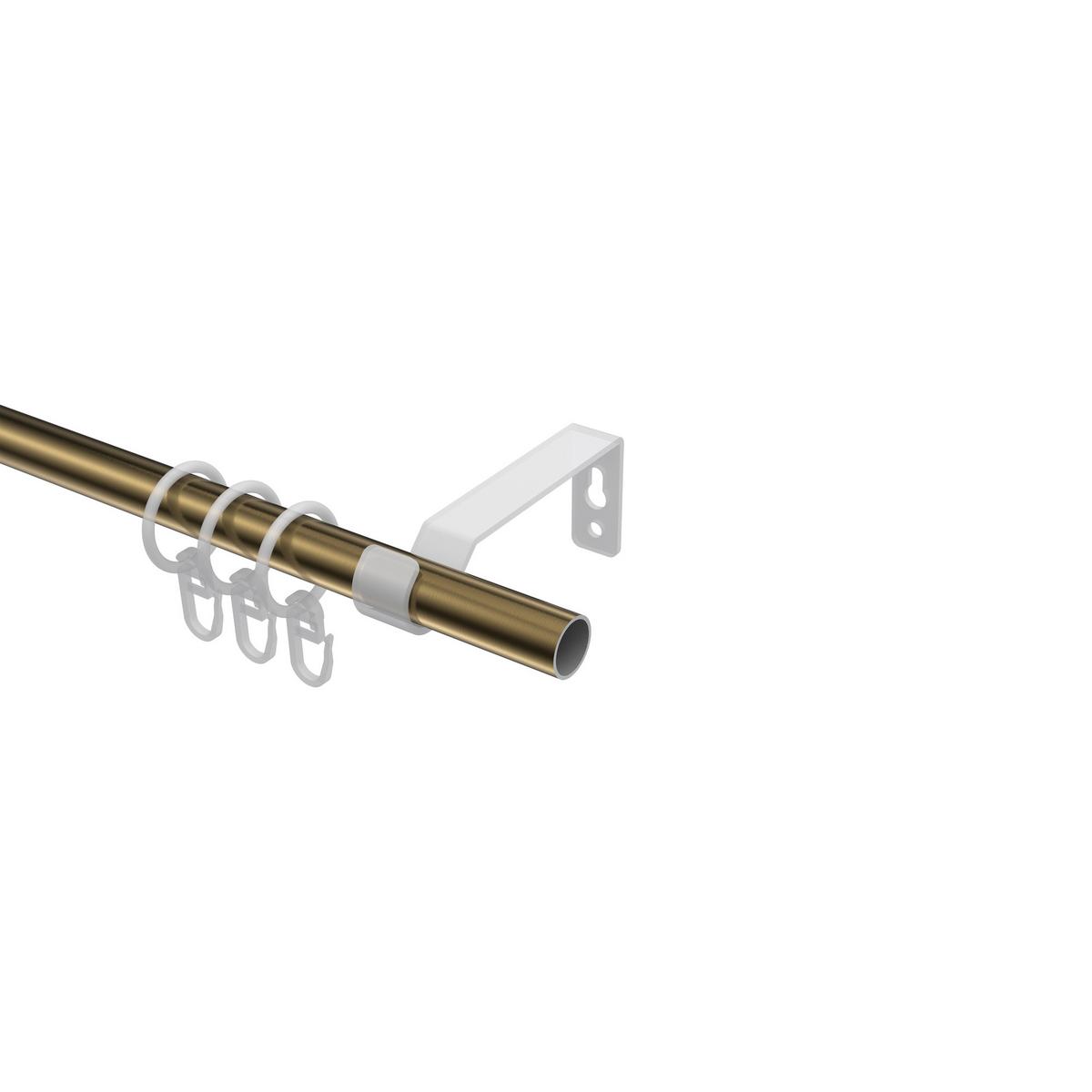 GARDINENSTANGE Olymp Allegra 100 cm, 1-läufig, 16 mm Ø Messing Antik - Messingfarben/Bronzefarben, Metall (100cm) - INTERDECO