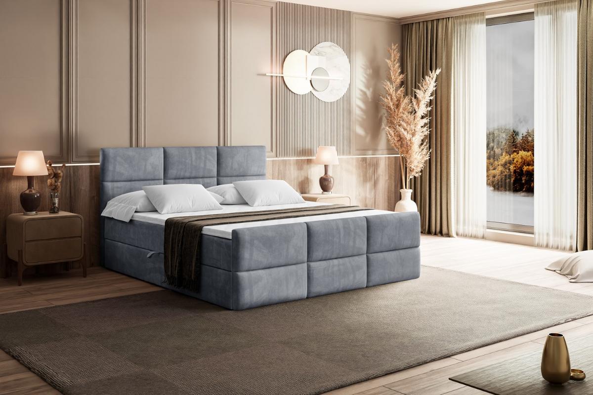 BOXBETT OHIO-Z - 120x200 cm - H3 - Grau - Grau, Holzwerkstoff (120/200cm) - ALTDECOR