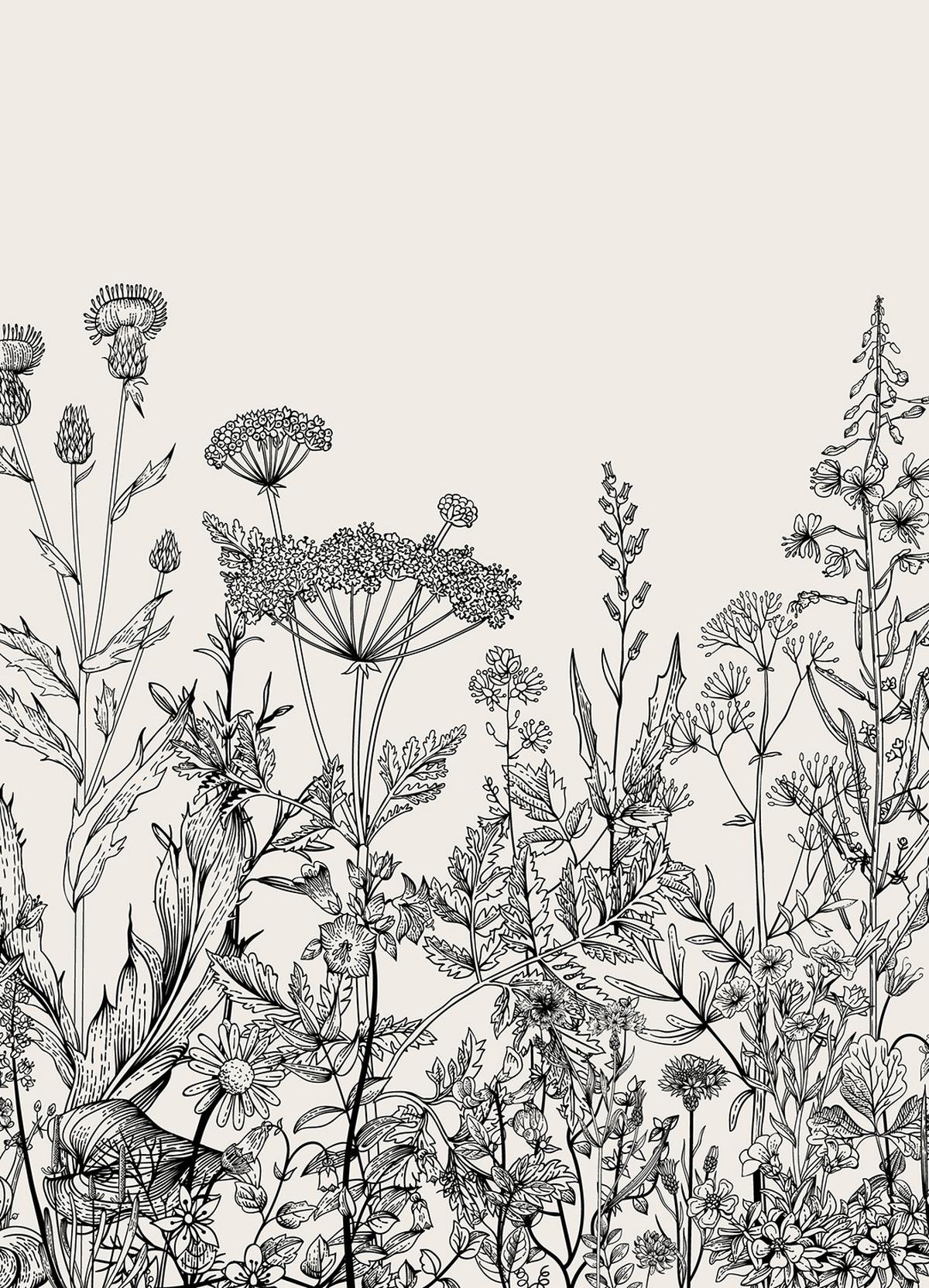 ROLLO LICHTDURCHLÄSSIG 130x180 cm Graue Blumen - Grau, Textil (130/80cm) - TULUP