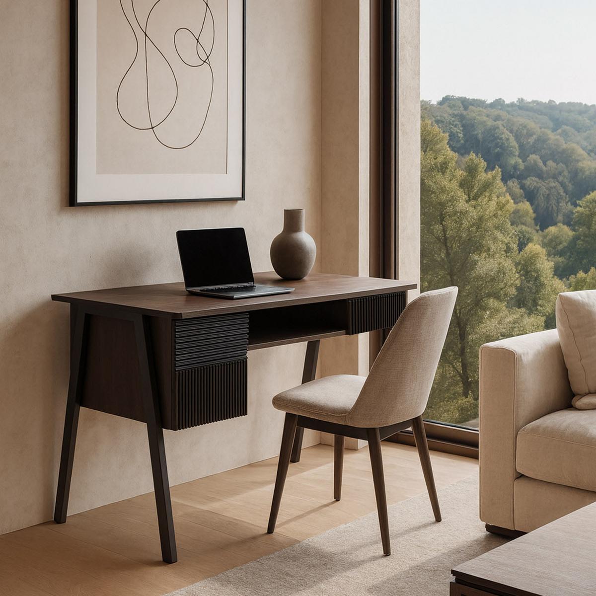 SCHREIBTISCH rechteck Walnuss Dekor - Walnussfarben, Holz (60/120/78cm) - MCW