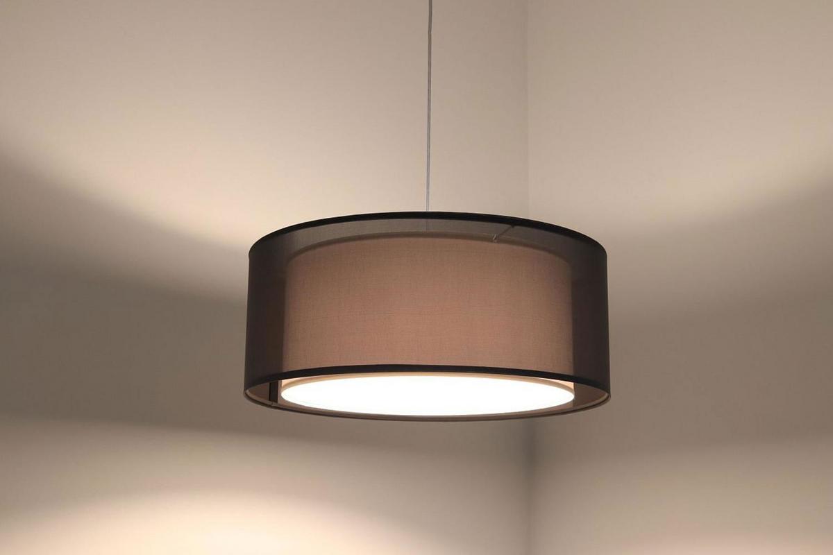 HÄNGELEUCHTE Weiß 60/22 cm - Weiß/Braun, Kunststoff (60/1.5/22cm) - ONZENO