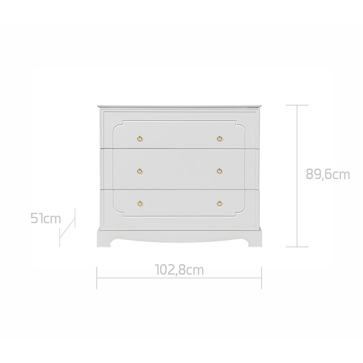 WICKELKOMMODE Royal Weiß - Weiß, Holzwerkstoff (103/90/50cm) - Petits-meubles