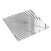 GLASPLATTE 60x52 cm Spirale mit Streifen - Grau, Glas (60/0.4/52cm) - TULUP