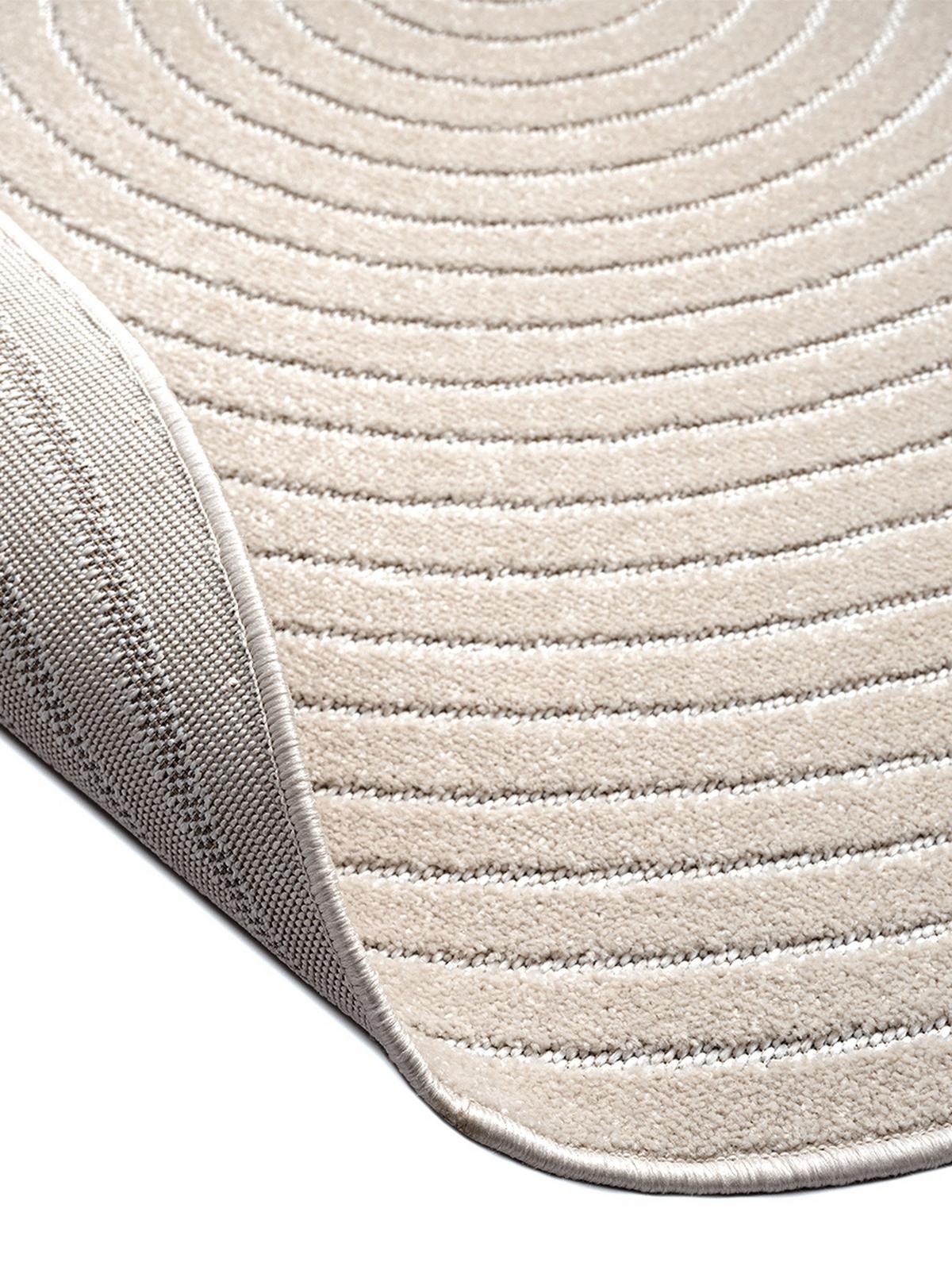 TEPPICH Outdoor Abstrakt MEZEN Polypropylen Beige 160 x 160 cm - Beige, Textil (160/160cm) - KADIMA DESIGN