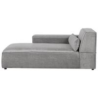 CHAISELONGUE-RECHTSSEITIGE Stoff Grau Hellnar - Dunkelgrau/Grau, Textil (102/70/176cm) - Beliani
