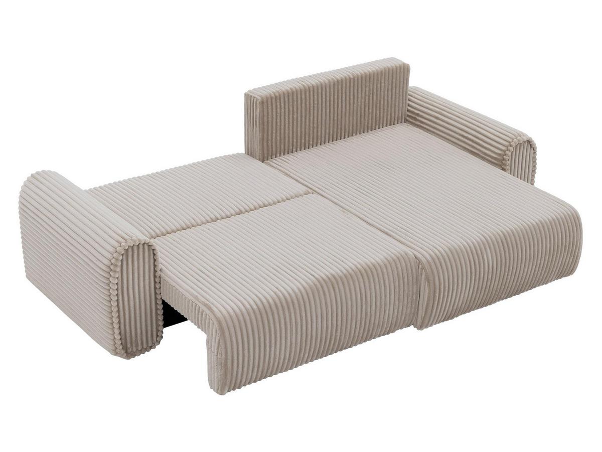 ECKSOFA Surles Cord - Beige/Schwarz, Holz/Kunststoff (245/145cm) - MIRJAN24