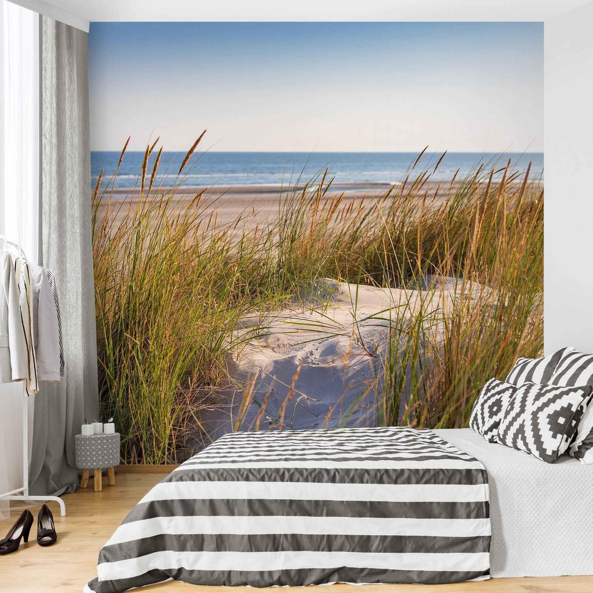 FOTOTAPETE Stranddüne am Meer 288/288 cm - Eichefarben, Papier (288/288cm) - Bilderwelten