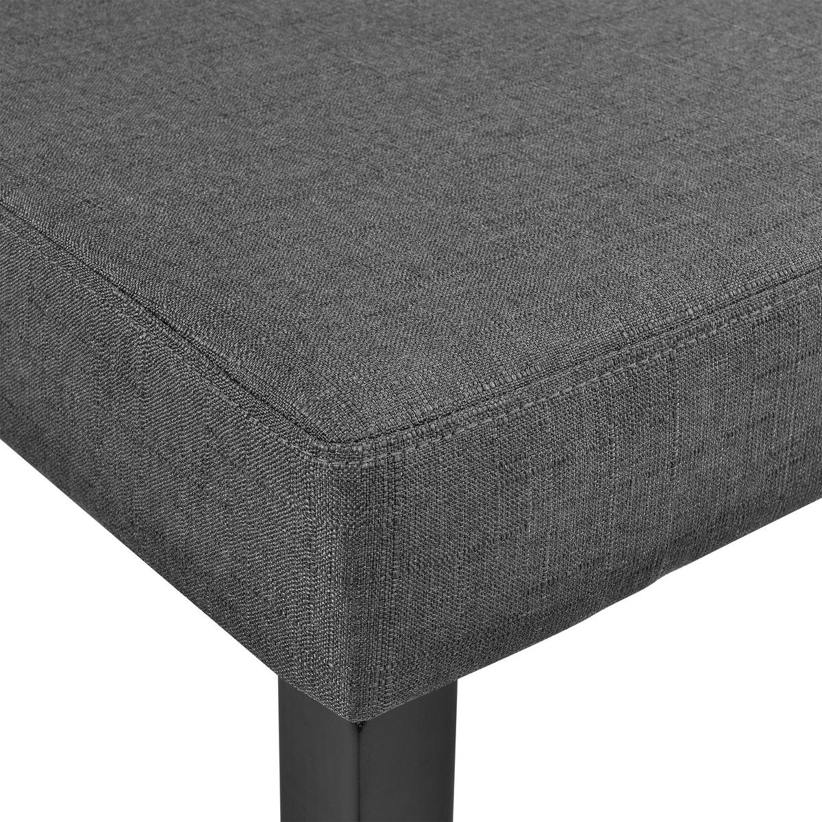 ESSZIMMERSTUHL-SET HAMBURG 2 TLG. - Schwarz/Grau, Holz/Textil (43/89/54cm) - [en.casa]