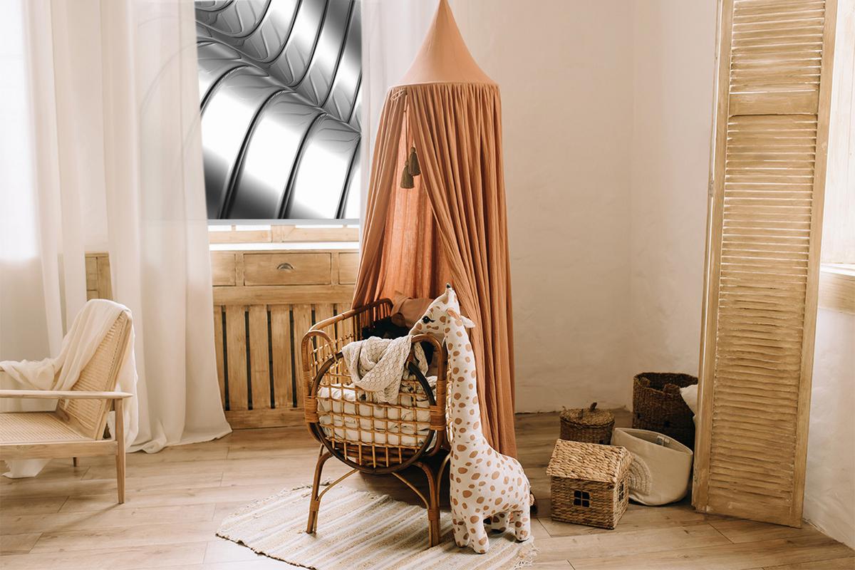 INNENROLLO - Fensterrollo - Rollo - 120x140 cm - Metallabstraktion - Grau, Kunststoff (120/140/0.5cm) - TULUP