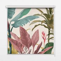 INNENROLLO - Fensterrollo - Rollo - 150x180 cm - Bunte Blätter - Weiß, Kunststoff (150/180/0.5cm) - TULUP