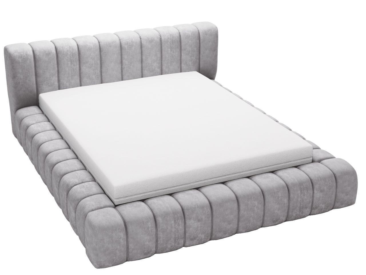 POLSTERBETT Italia 180x200 Grau - Grau, Textil (180/200cm) - Graingold
