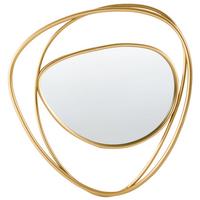 WANDSPIEGEL 50/54 cm Metall Gold Courcy - Goldfarben, Metall (50/54/3cm) - Beliani