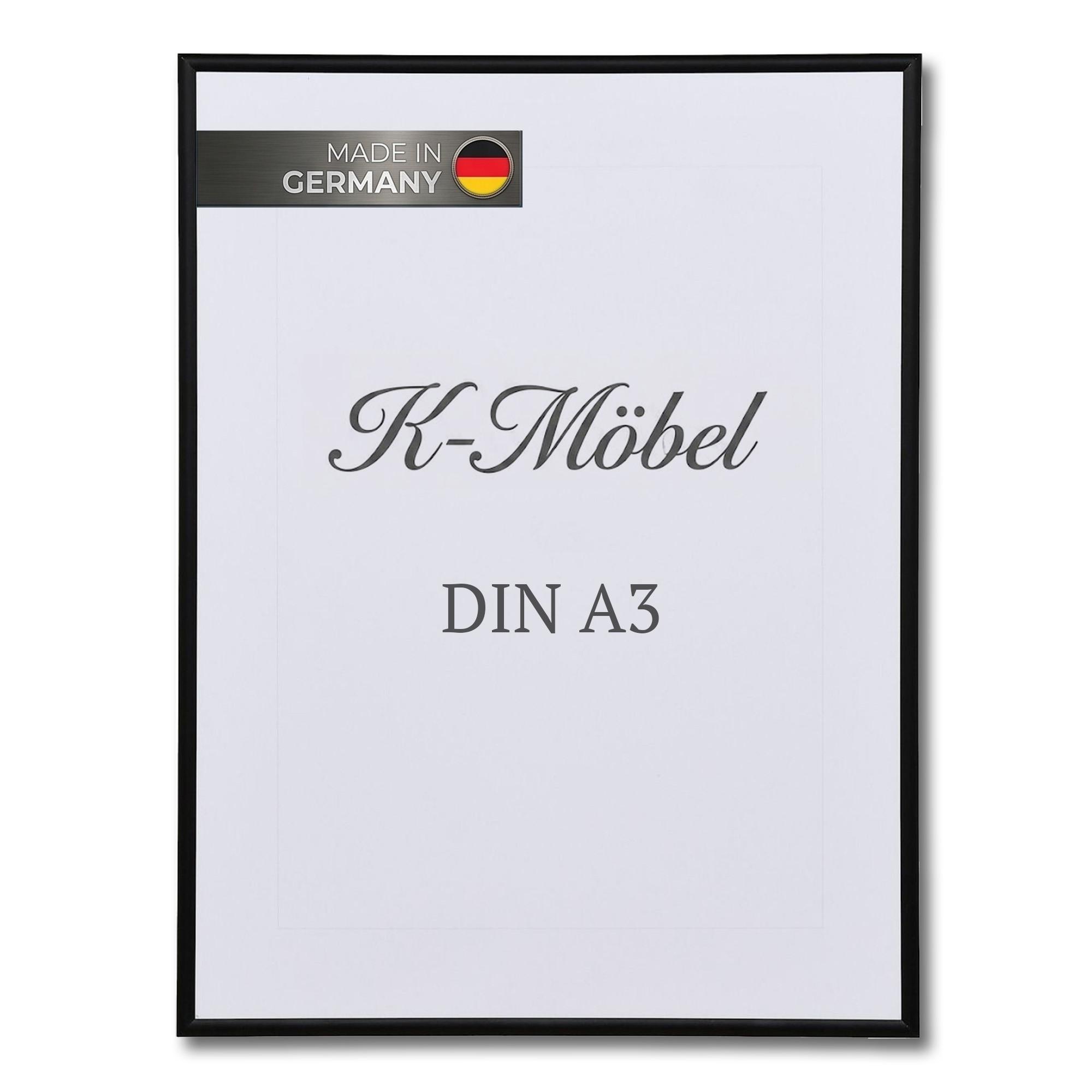 ALUMINIUM BILDERRAHMEN DIN A3 - Schwarz, Metall (29.7/42/1.6cm) - K-Möbel