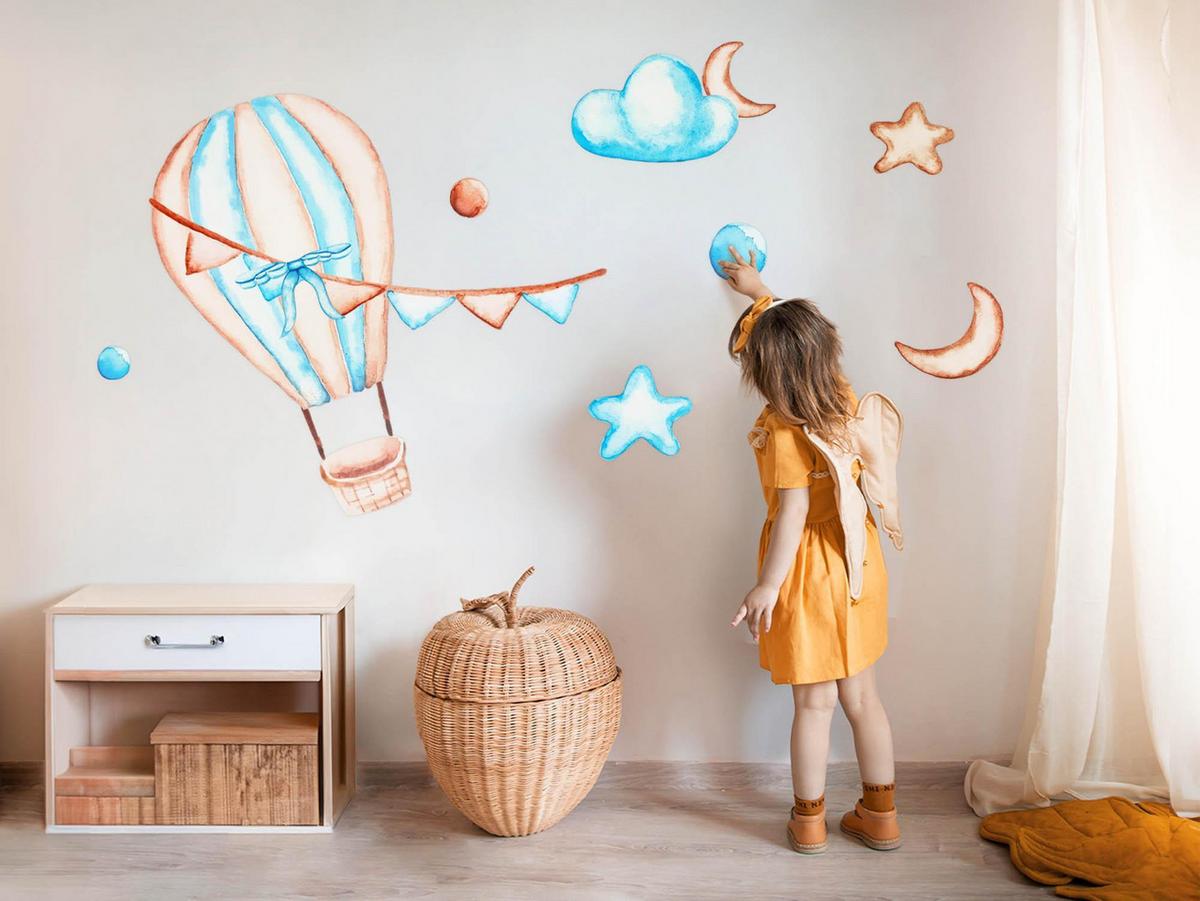 WANDAUFKLEBER 130x194cm - Boho-Dekorationen - Multicolor, Kunststoff (130/194/0.1cm) - Wallfluent