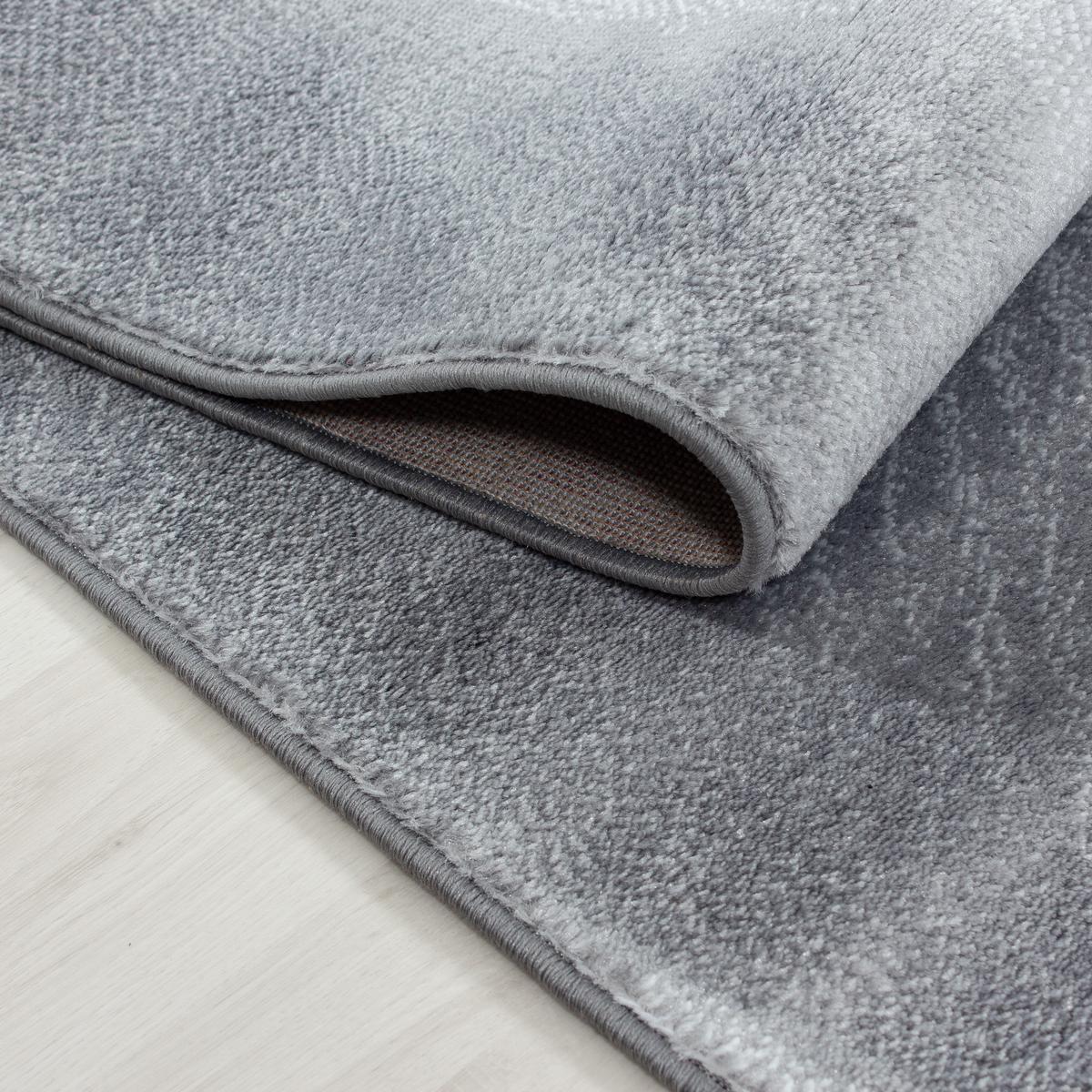 KURZFLORTEPPICH DRAU, mit Farbverlauf, Schwarz, 140 x 200 cm - Grau, Textil (200/140cm) - KADIMA DESIGN