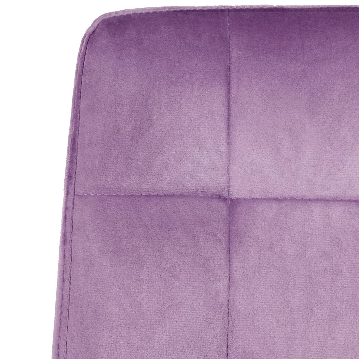 BÜROSTUHL Samtstoff Violett Dandy - Violett/Weiß, Kunststoff/Textil (58/95/58cm) - Beliani