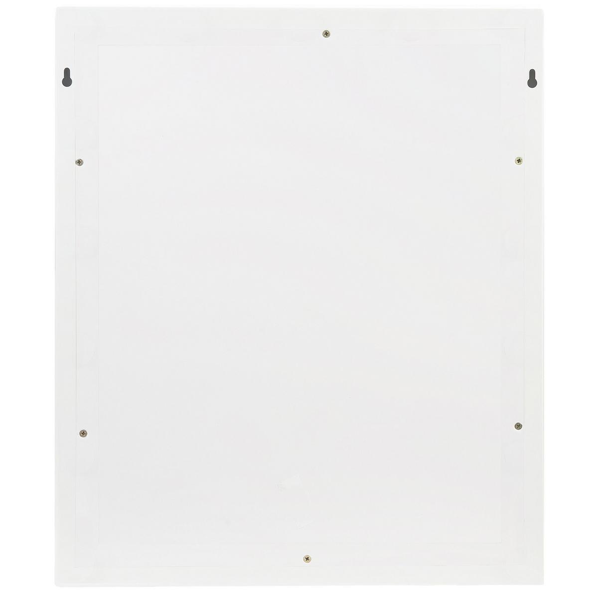 BADSPIEGEL mit LED-Beleuchtung rechteckig 50/60 cm Odenas - Weiß, Metall (50/60/2cm) - Beliani
