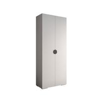 DREHTÜRENSCHRANK 236.7/100/47 2-türig - Schwarz/Weiß, Holz/Metall (100/236.7/47cm) - MÖBEL KRYSPOL