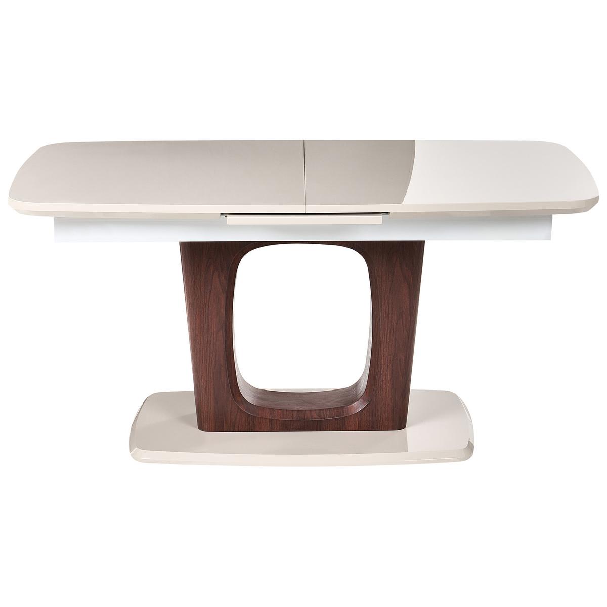 ESSTISCH ausziehbar Hellbeige 160-200/90 cm Berrigan - Beige, Holzwerkstoff (160/90/76cm) - Beliani